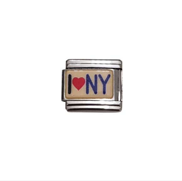 Silver Charm I Heart Love New York Italian Charm Bracelet‎ DIY Nomination Anklet - Picture 1 of 12